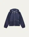 Prada Re-nylon Zip-up Jacket In Blue