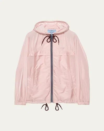 Prada Re-nylon Zip-up Jacket In Pink