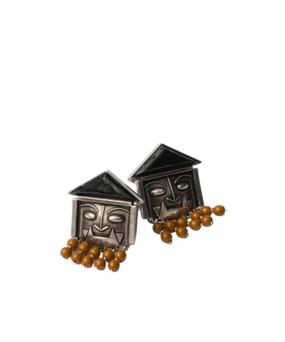 Prada Resin And Metal Cufflinks In Black