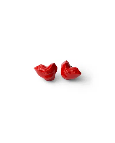 Prada Resin And Metal Cufflinks In Red