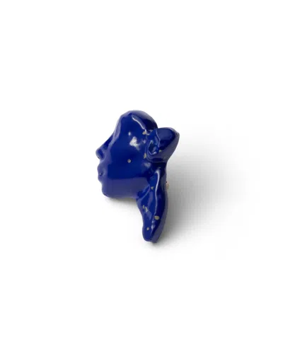 Prada Resin And Metal Earring In Blue