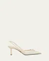 Prada Rete Nylon Mesh Slingback Pumps In Travertino
