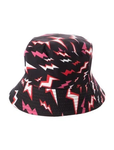 Pre-owned Prada Reversable Nylon And Canvas Bucket Hat In Multi