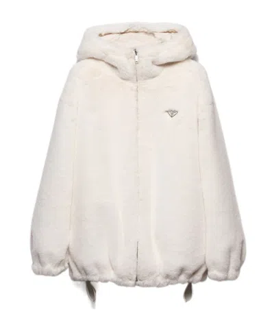 Prada Reversible Aspen Jacket In White