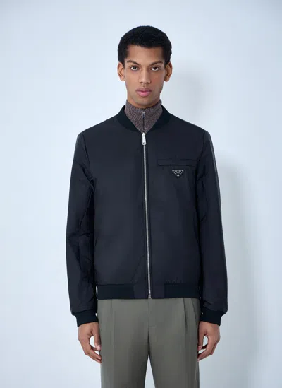 Prada Reversible Bomber Jacket In Black