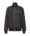 Prada Reversible Wool And Nylon Jacket Double-sided Pilot Jacket In Black