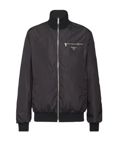 PRADA PRADA LOGO PLAQUE REVERSIBLE JACKET