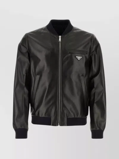 PRADA REVERSIBLE BOMBER JACKET NAPPA LEATHER