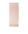 Prada Reversible Cashmere Scarf In Water Lily/chalk White