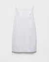 Prada Reversible Cotton Jersey And Re-nylon Mini-dress In White