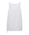 Prada Reversible Cotton Jersey And Re-nylon Mini-dress In White