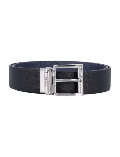 Prada Reversible Elegant Belt - 3.3 Cm Height In Yellow