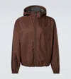 Prada Reversible Hooded Re-nylon Jacket In Brown