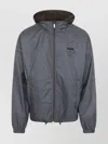 Prada Reversible Jacket Stand-up Collar In Gray