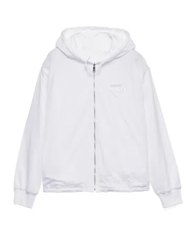 PRADA PRADA ZIP-UP HOODED JACKET