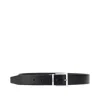 Prada Reversible Leather Belt In Black