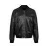 Prada Reversible Nappa Leather And Nylon Bomber Jacket In Black