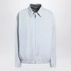 Prada Collared Jacket Elasticated Hem Lightweight In Brown