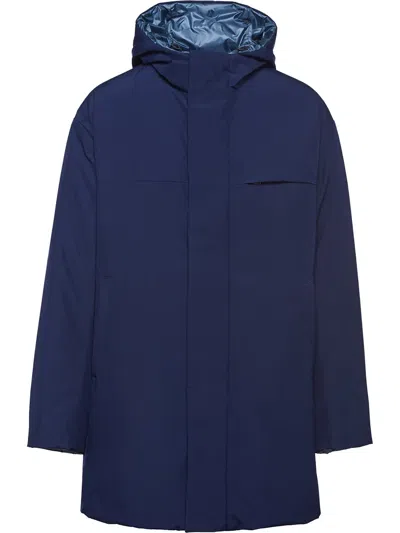 Prada Reversible Padded Jacket In Blue