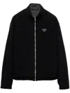 Prada Technical Cotton Blouson Jacket In Black
