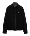 Prada Technical Cotton Blouson Jacket In Black