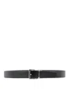 Prada Reversible Saffiano Belt In Black