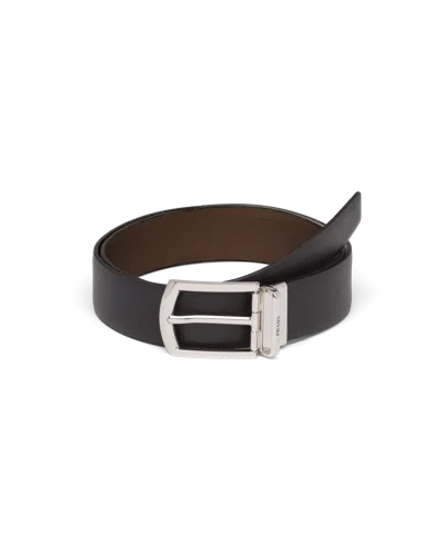 PRADA REVERSIBLE SAFFIANO LEATHER BELT
