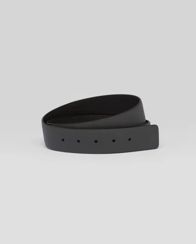 PRADA REVERSIBLE SAFFIANO LEATHER BELT STRAP