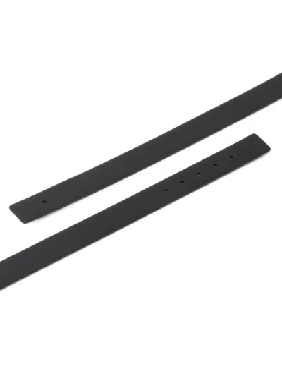 Prada Reversible Saffiano Leather Belt Strap In Black