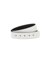 Prada Men's Reversible Saffiano Leather Belt Strap In White/black