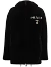 Prada Reversible Gabardine And Shearling Jacket In Black