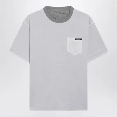 Prada Reversible Logo T-shirt In Gray