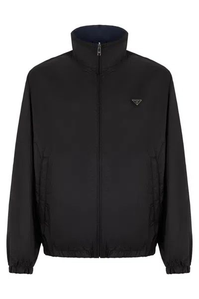 Prada Reversible Windbreaker In Black