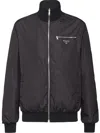 Prada Reversible Bomber Jacket In Black  