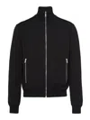 Prada Reversible Virgin Wool And Re-nylon Jacket In Black