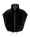 Prada Shearling Vest In Black