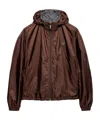 Prada Reversible Re-nylon Jacket In Brown