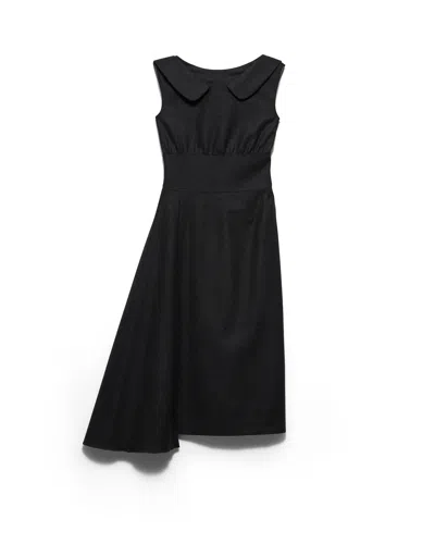 Prada Re-wool Dress In Black