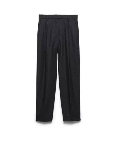 Prada Re-wool Pants In Black