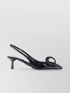Prada 55 Slingback Pumps In Patent Leather