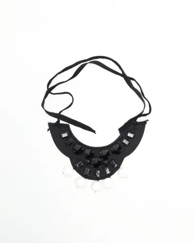 Prada Rhinestone Choker In Black