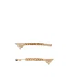 Prada Rhinestone-embellished Hair Slides In Yellow