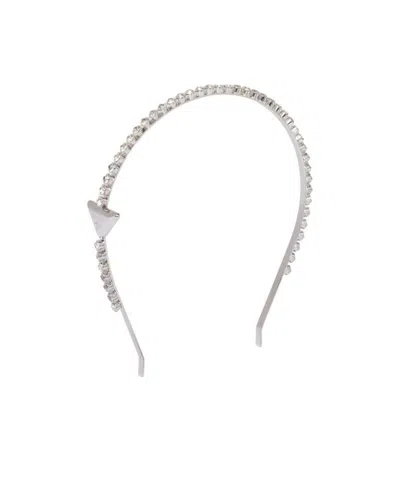 Prada Rhinestone-embellished Headband In Steel/crystal