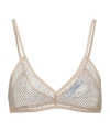 Prada Embroidered Rhinestone Mesh Bra Top In White