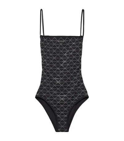 Prada Rhinestone-embellished Swimsuit In Multi