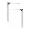 Prada Rhinestone-embellished Triangle Logo Hairpin Set In White