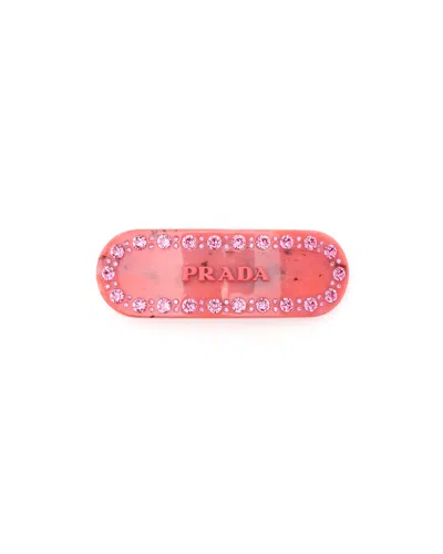Prada Rhinestone Hair Clip In Multi