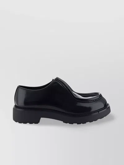 Prada Rhythm Calfskin Chunky Sole Loafers In Black