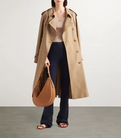 Prada Rib-knit Triangle Tank Top In Brown