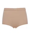 Prada Ribbed Knit Boy Shorts In Khaki